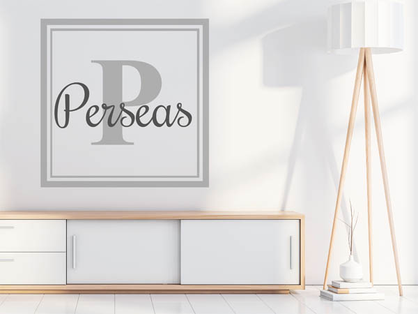 Wandtattoo Perseas als eckiges Monogramm