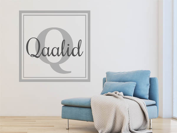 Wandtattoo Qaalid als eckiges Monogramm
