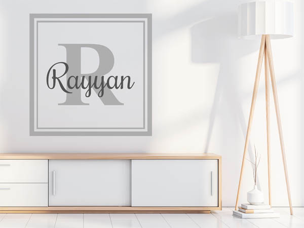 Wandtattoo Rayyan als eckiges Monogramm