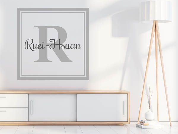 Wandtattoo Ruei-Hsuan als eckiges Monogramm