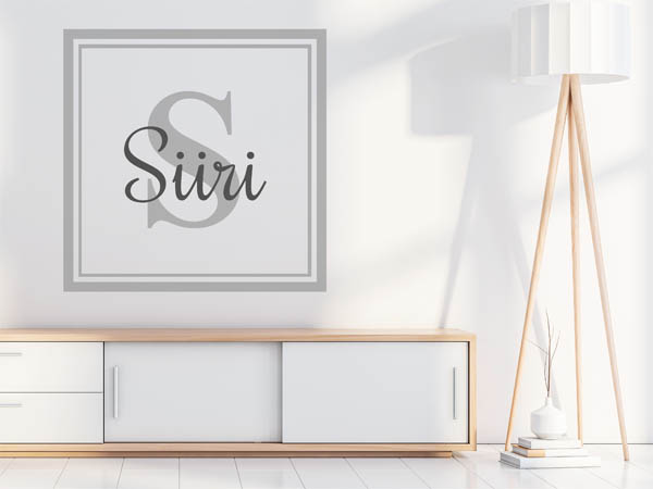 Wandtattoo Siiri als eckiges Monogramm