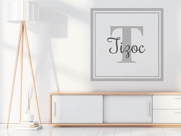Wandtattoo Tizoc als eckiges Monogramm