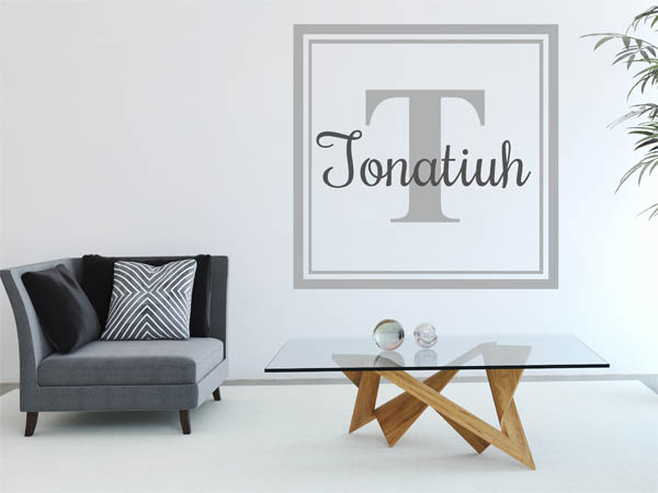 Wandtattoo Tonatiuh als eckiges Monogramm