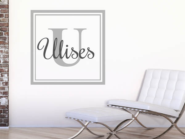 Wandtattoo Ulises als eckiges Monogramm