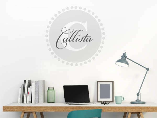 Wandtattoo Callista als Monogramm rund