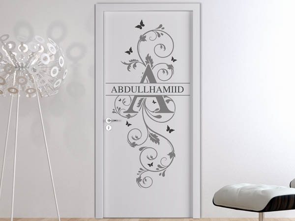 Wandtattoo Namensschild Abdullhamiid auf einer Tür