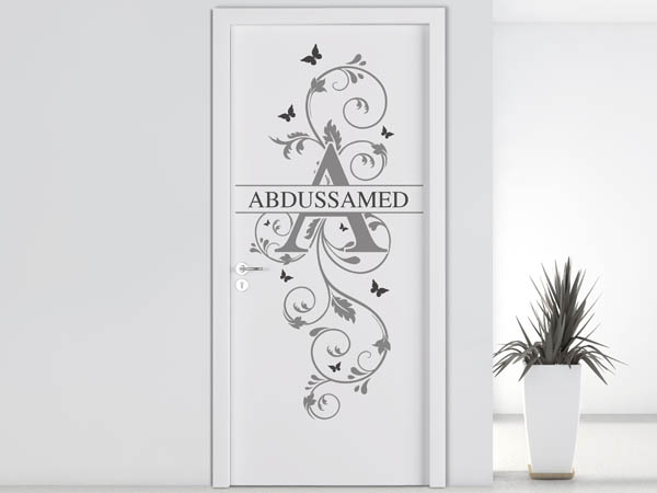 Wandtattoo Namensschild Abdussamed auf einer Tür