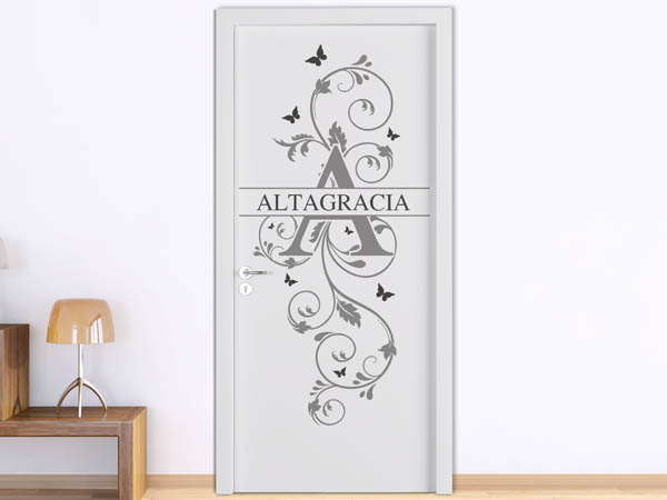 Wandtattoo Namensschild Altagracia auf einer Tür