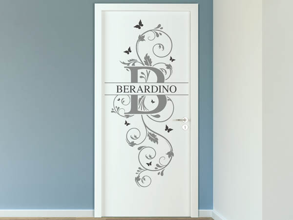 Wandtattoo Namensschild Berardino auf einer Tür