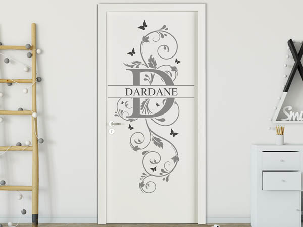 Wandtattoo Namensschild Dardane auf einer Tür