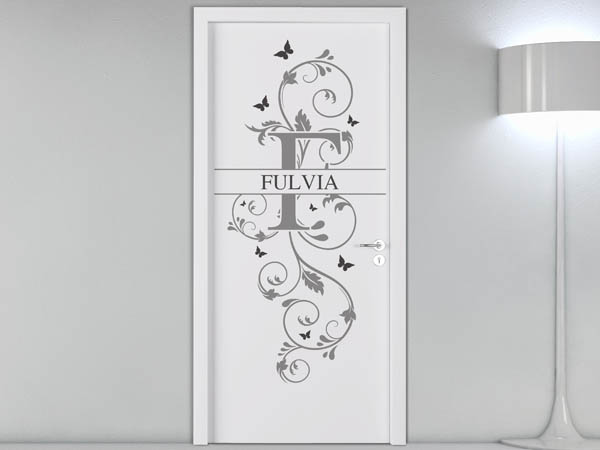 Wandtattoo Namensschild Fulvia auf einer Tür