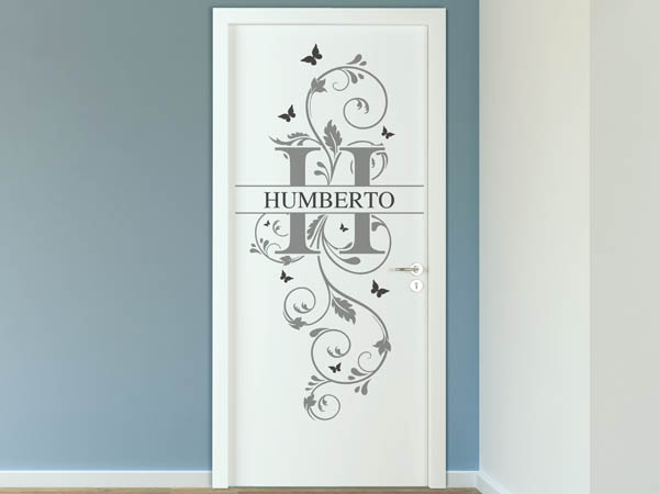 Wandtattoo Namensschild Humberto auf einer Tür
