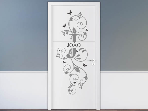 Wandtattoo Namensschild Joào auf einer Tür