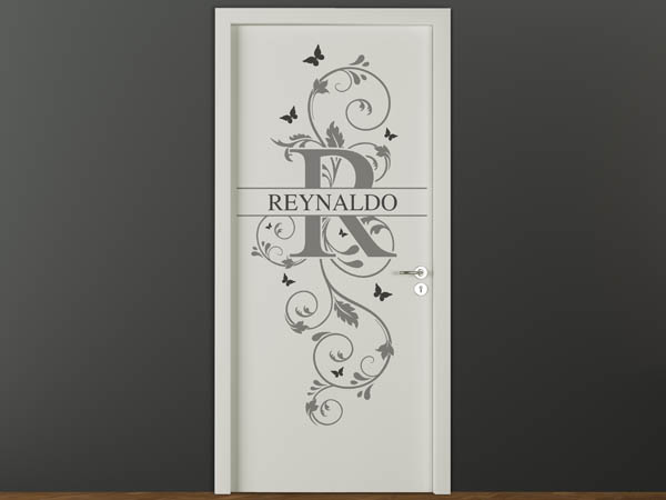 Wandtattoo Namensschild Reynaldo auf einer Tür