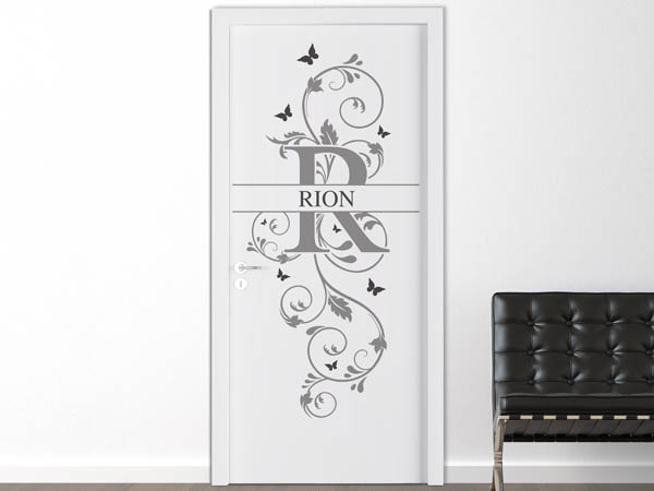 Wandtattoo Namensschild Rion auf einer Tür