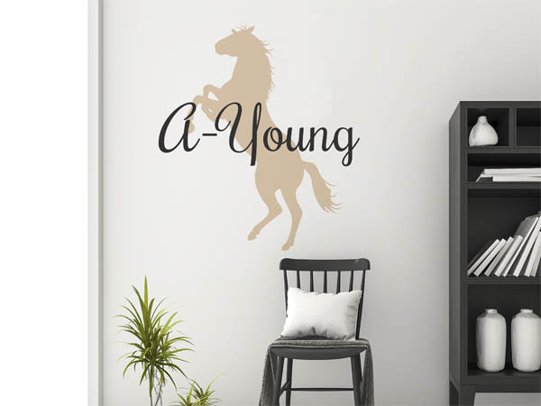 Wandtattoo A-Young mit Pferd