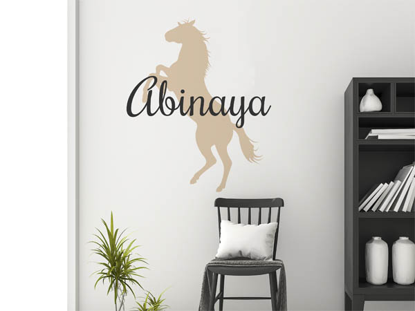 Wandtattoo Abinaya mit Pferd
