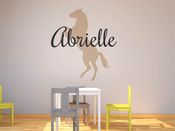 Wandtattoo Abrielle mit Pferd