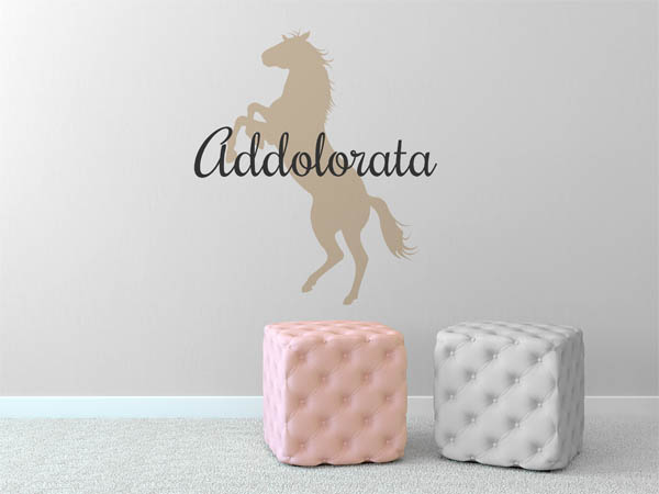 Wandtattoo Addolorata mit Pferd