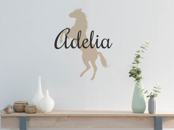 Wandtattoo Adelia mit Pferd