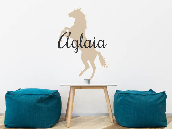 Wandtattoo Aglaia mit Pferd