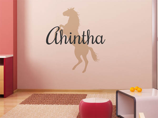 Wandtattoo Ahintha mit Pferd