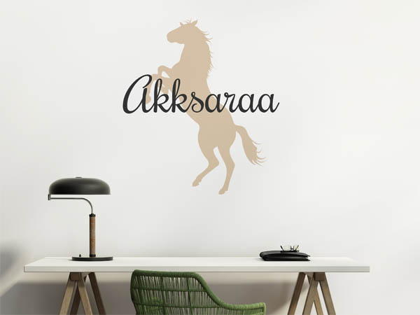 Wandtattoo Akksaraa mit Pferd