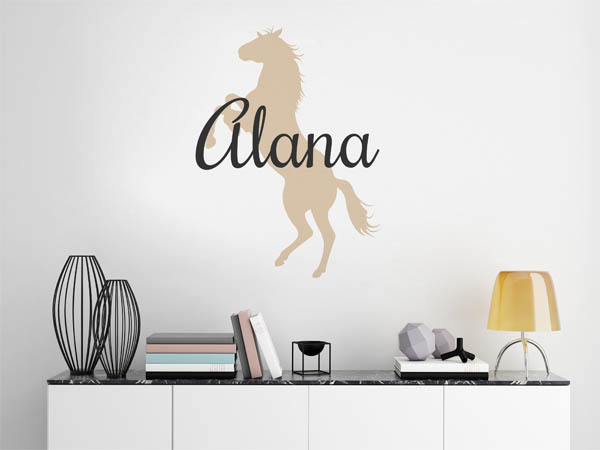 Wandtattoo Alana mit Pferd