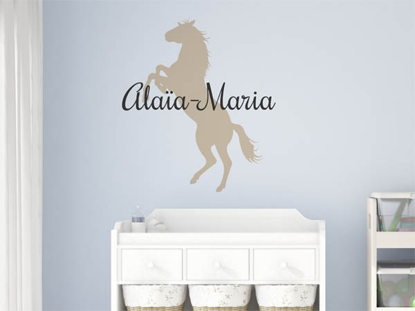 Wandtattoo Alaïa-Maria mit Pferd