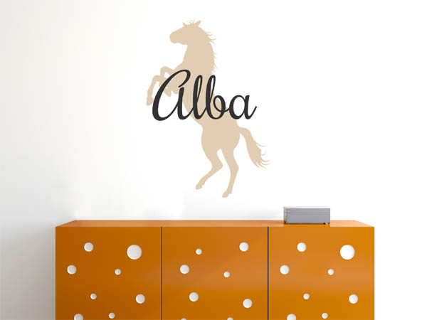 Wandtattoo Alba mit Pferd