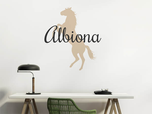 Wandtattoo Albiona mit Pferd