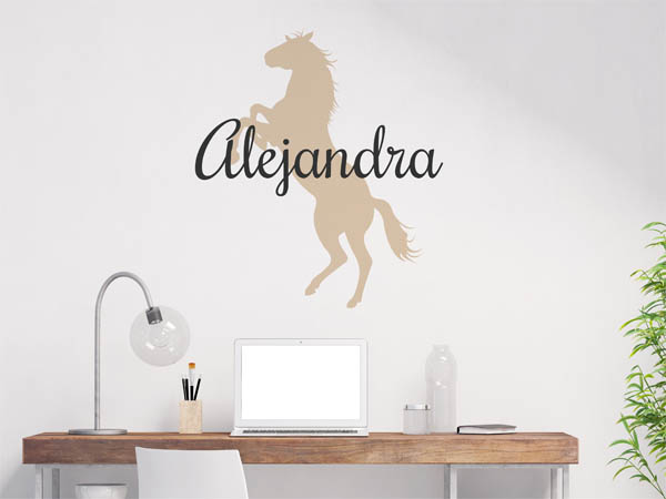 Wandtattoo Alejandra mit Pferd