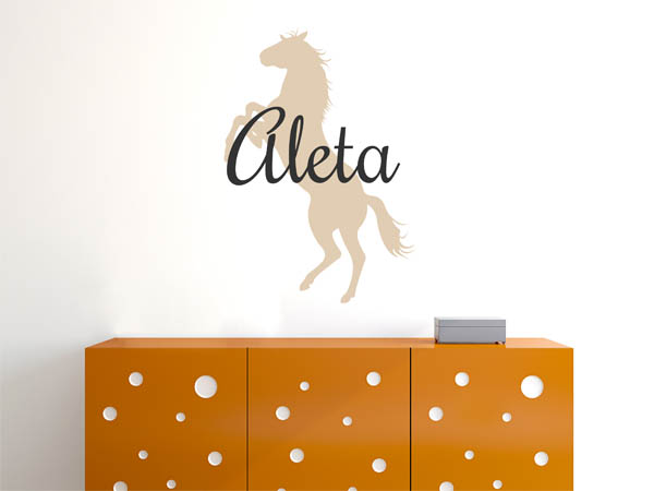 Wandtattoo Aleta mit Pferd