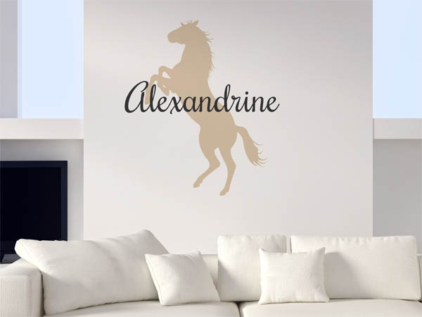 Wandtattoo Alexandrine mit Pferd