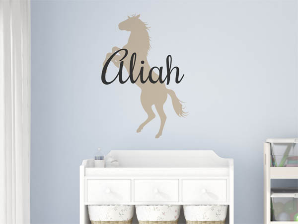 Wandtattoo Aliah mit Pferd