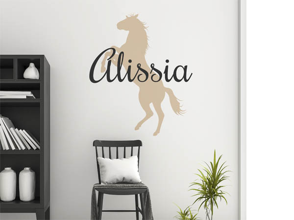 Wandtattoo Alissia mit Pferd