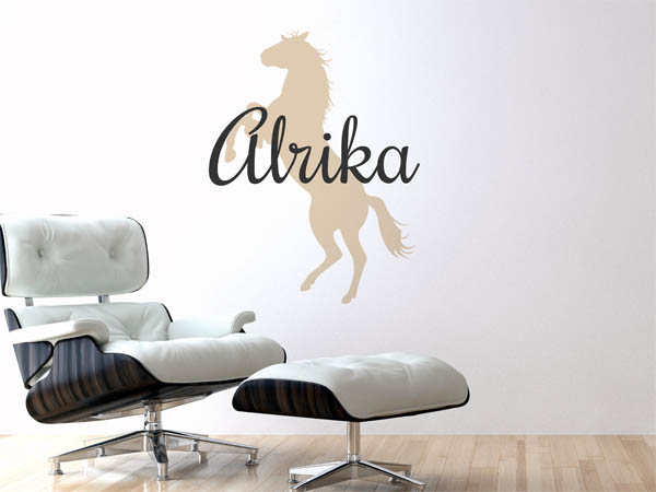 Wandtattoo Alrika mit Pferd
