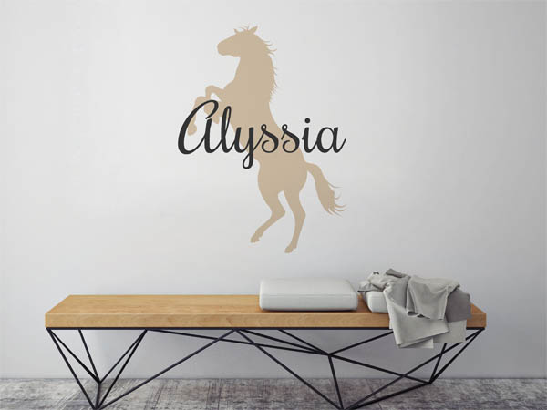 Wandtattoo Alyssia mit Pferd