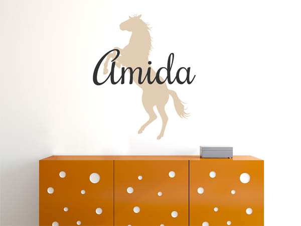 Wandtattoo Amida mit Pferd