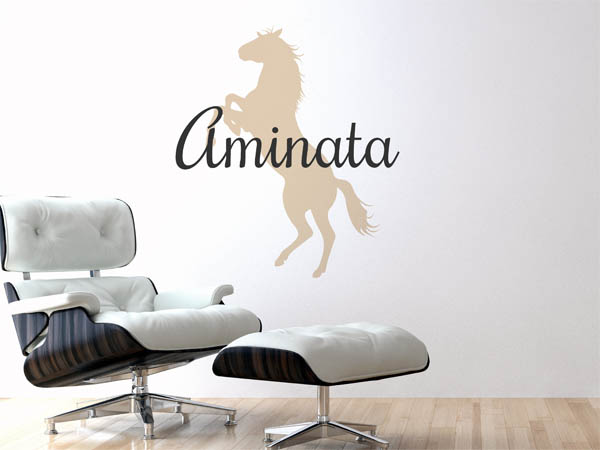 Wandtattoo Aminata mit Pferd