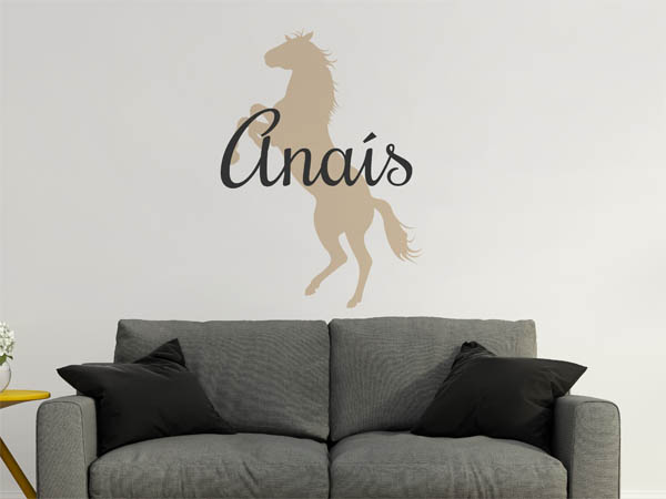 Wandtattoo Anaís mit Pferd