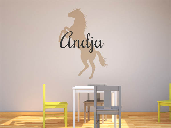 Wandtattoo Andja mit Pferd