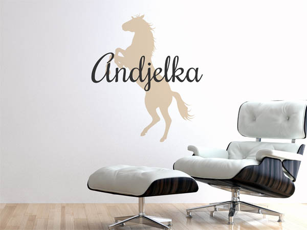 Wandtattoo Andjelka mit Pferd