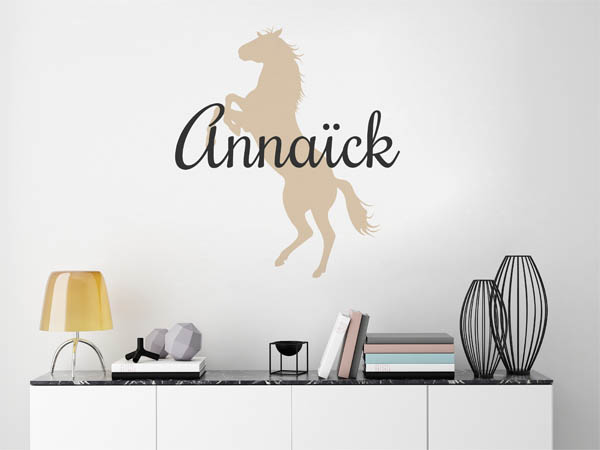 Wandtattoo Annaïck mit Pferd