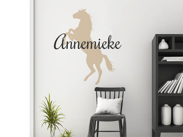 Wandtattoo Annemieke mit Pferd