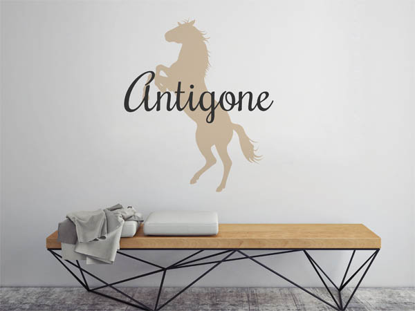 Wandtattoo Antigone mit Pferd
