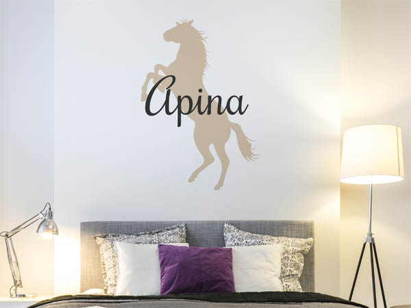 Wandtattoo Apina mit Pferd