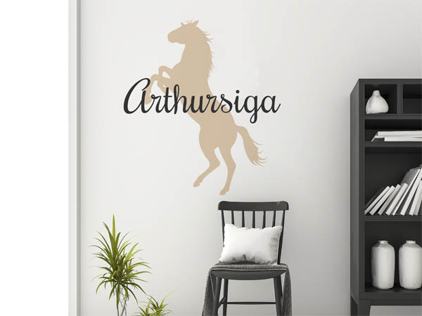 Wandtattoo Arthursiga mit Pferd