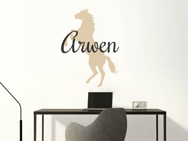 Wandtattoo Arwen mit Pferd