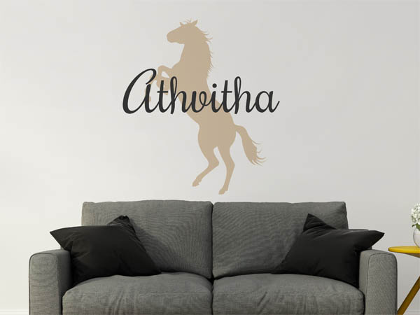 Wandtattoo Athvitha mit Pferd